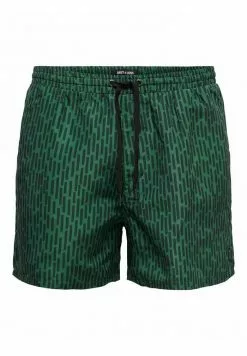 Only & Sons GEMUSTERTE - Short De Bain - Dark Green -Only & Sons Soldes Boutique 4bc5bd367b5a4c3ea5ea33d341954164