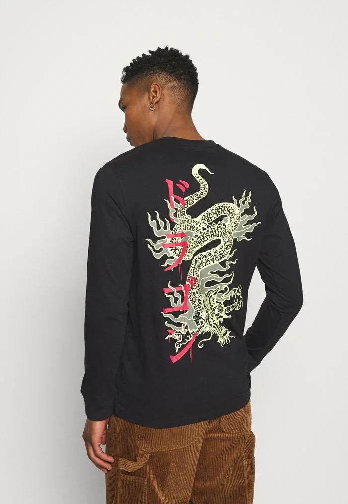 Only & Sons ONSTOMO LIFE TEE - T-shirt à Manches Longues - Black 1 Only & Sons ONSTOMO LIFE TEE - T-shirt à Manches Longues - Black