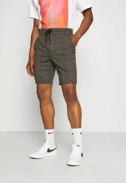Only & Sons ONSLINUS CHECK - Short - Dark Grey Melange