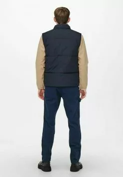 Only & Sons Veste Sans Manches - Dark Navy -Only & Sons Soldes Boutique 4f1c81a93c6d45d7bb5eb769f71892e4