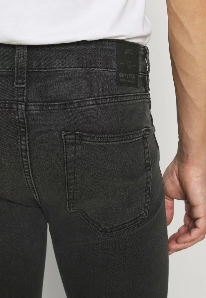 Only & Sons ONSWARP LIFE WASHED - Jeans Skinny - Black Denim 4 Only & Sons ONSWARP LIFE WASHED - Jeans Skinny - Black Denim – Image 4