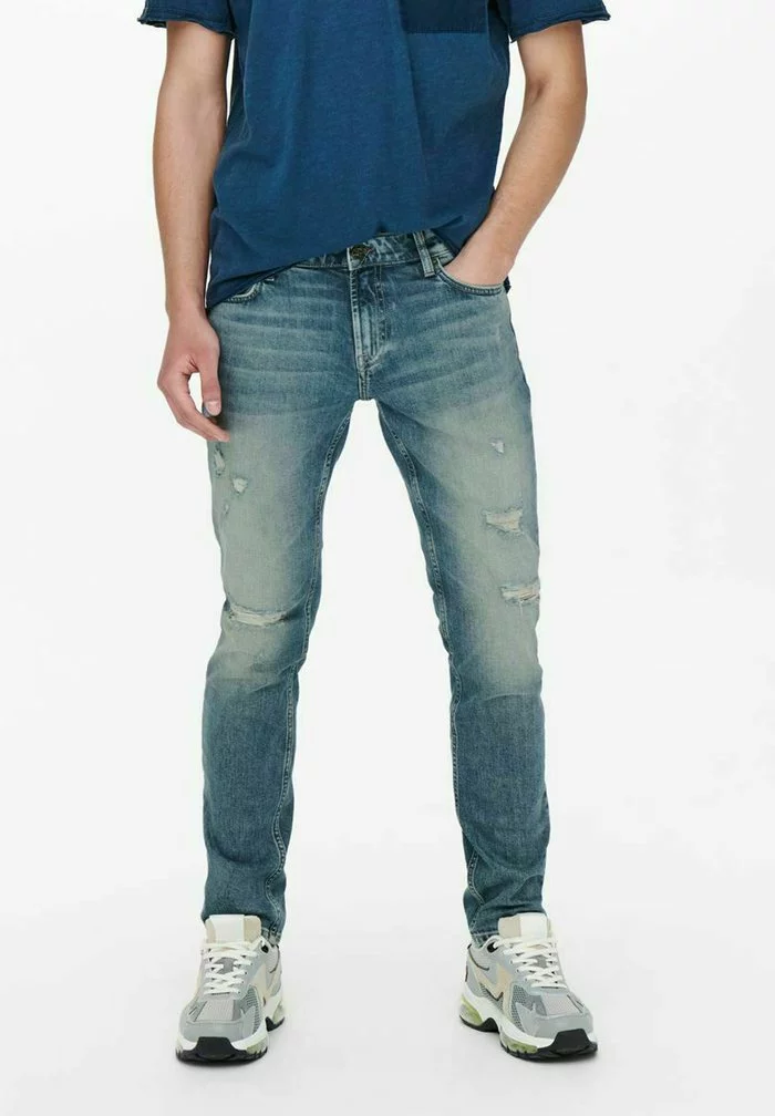 Only & Sons ONSLOOM - Jean Slim - Blue Denim 1 Only & Sons ONSLOOM - Jean Slim - Blue Denim