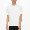 Only & Sons ONSWILBERT TEE - T-shirt Imprimé - Bright White