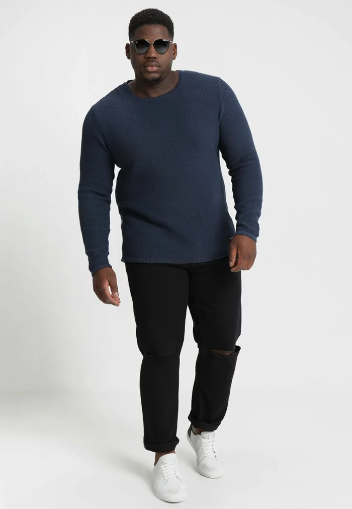 Only & Sons DAN STRUCTURE CREW - Pullover - Dress Blue 2 Only & Sons DAN STRUCTURE CREW - Pullover - Dress Blue – Image 2