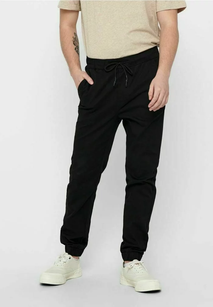 Only & Sons ONSLINUS LIFE WORK - Pantalon Classique - Black 1 Only & Sons ONSLINUS LIFE WORK - Pantalon Classique - Black