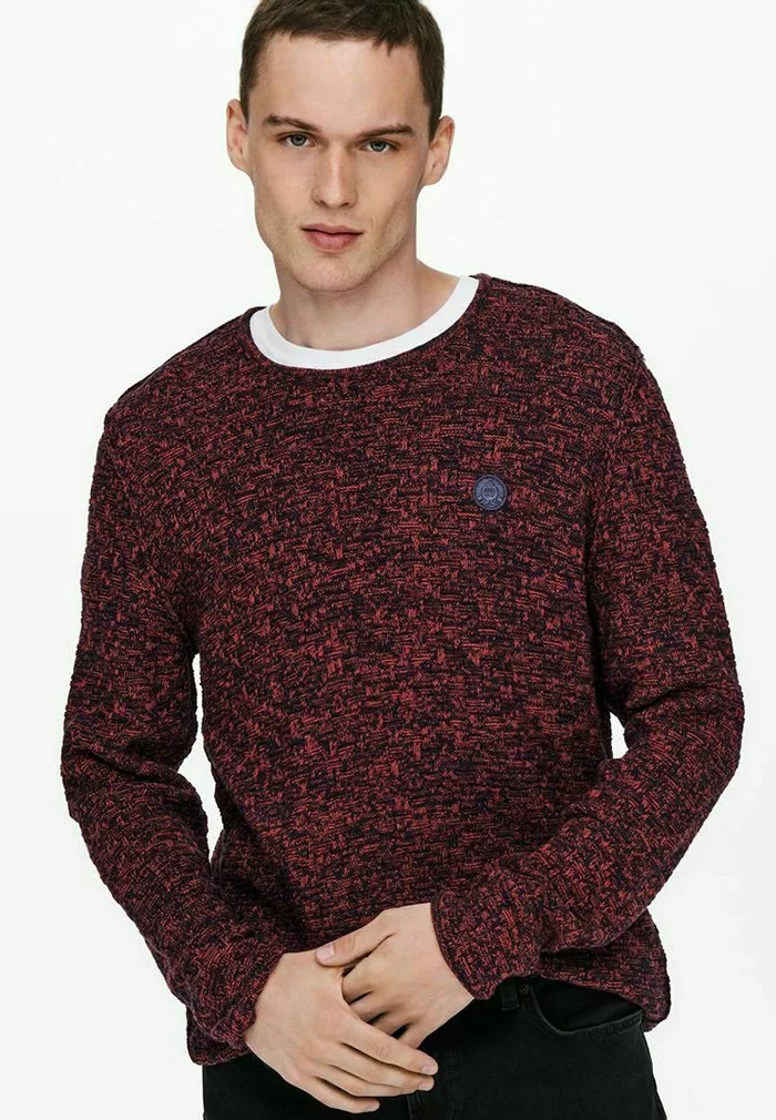 Only & Sons Pullover - Red Ochre 5 Only & Sons Pullover - Red Ochre – Image 5
