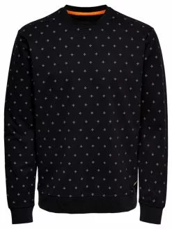 Only & Sons ONSKENNETH LIFE AOP SWEAT NF - Sweatshirt - Black -Only & Sons Soldes Boutique 58b90a370d9c42da9c6451a0b1368cb7
