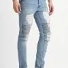 Only & Sons ONSSPUN BIKER - Jeans Fuselé - Blue Denim