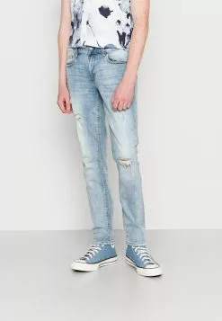 Only & Sons ONSLOOM LIFE SLIM DAMAGEMA - Jean Slim - Blue Denim
