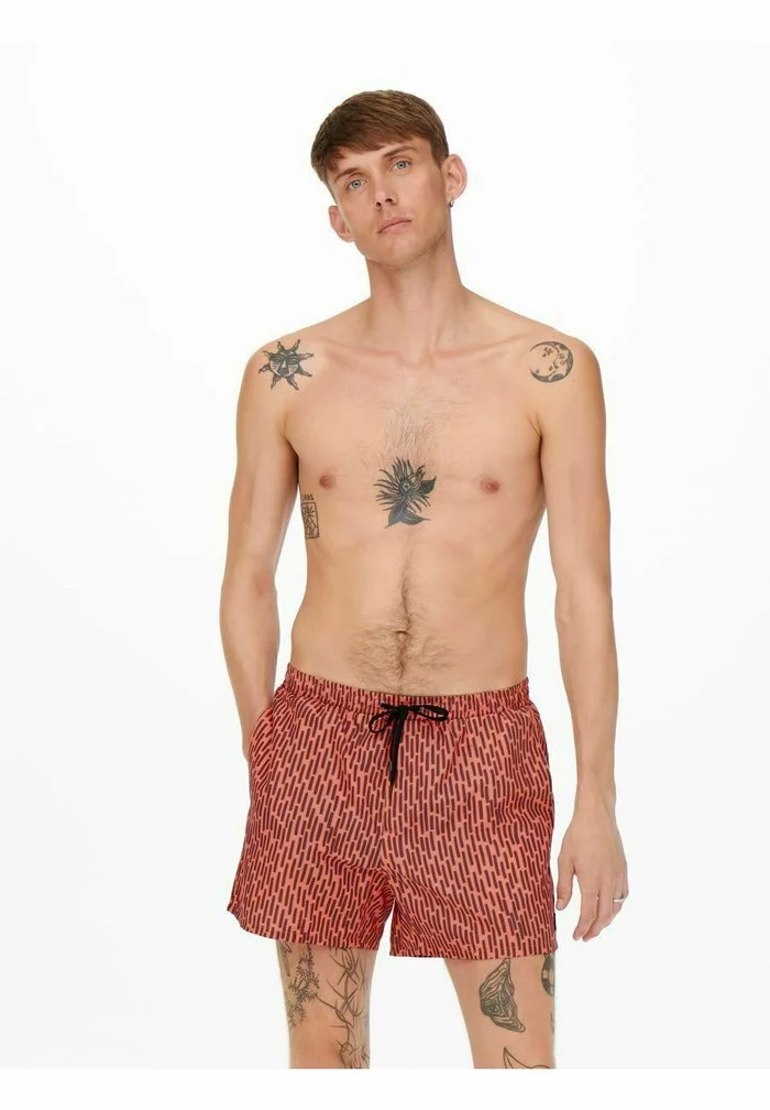 Only & Sons GEMUSTERTE - Short De Bain - Porcelain Rose 2 Only & Sons GEMUSTERTE - Short De Bain - Porcelain Rose – Image 2