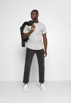 Only & Sons ONSMATT LONGY TEE 3 PACK - T-shirt Basique - Light Grey Melange/white Gray/black