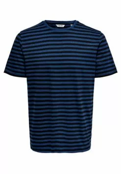 Only & Sons ONSJAMIE LIFE SS STRIPE REG TEE NOO - T-shirt Imprimé - Estate Blue