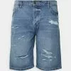 Only & Sons ONSAVIB LUE DAMAGE - Short En Jean - Blue Denim