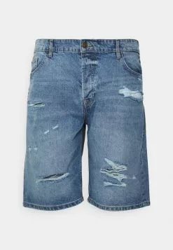 Only & Sons ONSAVIB LUE DAMAGE - Short En Jean - Blue Denim