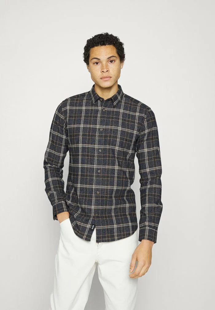 Only & Sons ONSMAZI LIFE CHECKED - Chemise - Dark Navy 1 Only & Sons ONSMAZI LIFE CHECKED - Chemise - Dark Navy