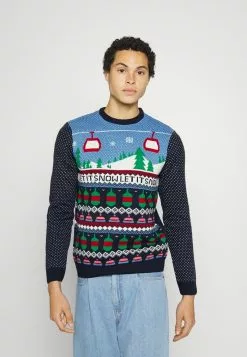 Only & Sons CREW JAQUARD - Pullover - Larkspur