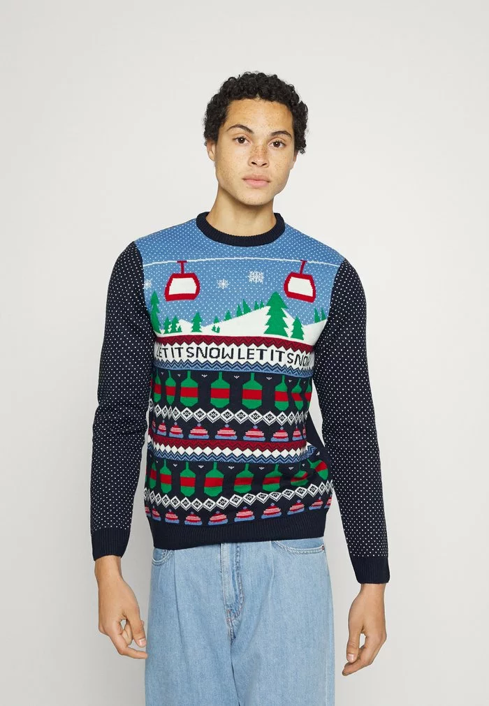 Only & Sons CREW JAQUARD - Pullover - Larkspur 1 Only & Sons CREW JAQUARD - Pullover - Larkspur