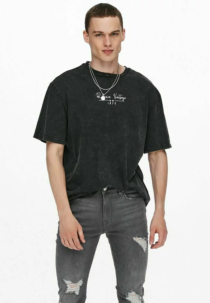 Only & Sons T-shirt Imprimé - Black 1 Only & Sons T-shirt Imprimé - Black