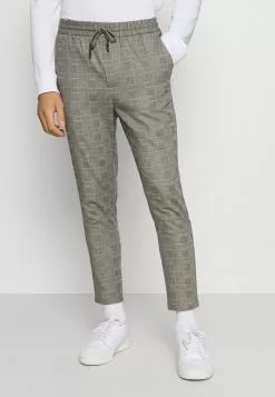 Only & Sons ONSLINUS LIFE CHECK - Pantalon Classique - Medium Grey Melange