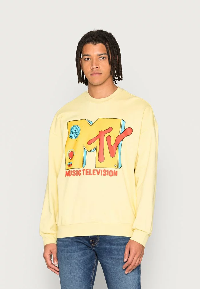 Only & Sons MTV VINTAGE FIT CREW NECK - Sweatshirt - Custard 1 Only & Sons MTV VINTAGE FIT CREW NECK - Sweatshirt - Custard
