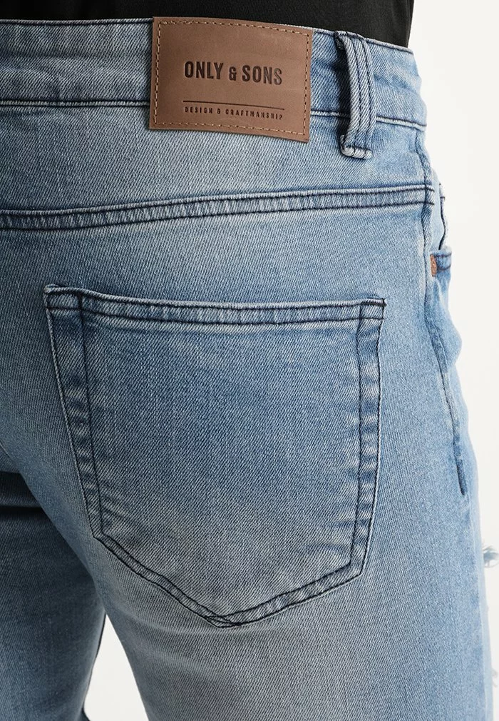 Only & Sons ONSSPUN BIKER - Jeans Fuselé - Blue Denim 6 Only & Sons ONSSPUN BIKER - Jeans Fuselé - Blue Denim – Image 6