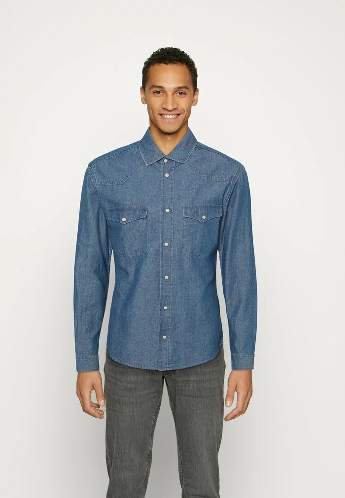 Only & Sons ONSSILAS LIFE CHAMBRAY - Chemise - Dark Blue Denim 1 Only & Sons ONSSILAS LIFE CHAMBRAY - Chemise - Dark Blue Denim