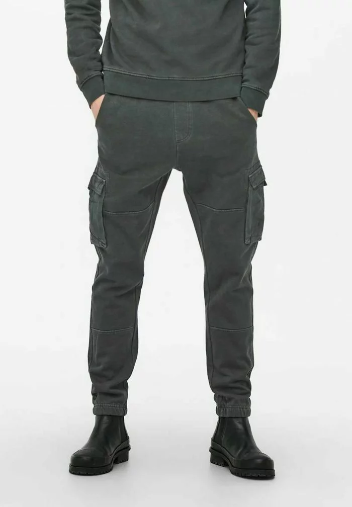 Only & Sons Pantalon Cargo - Grey Pinstripe 1 Only & Sons Pantalon Cargo - Grey Pinstripe