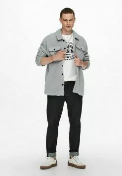 Only & Sons TEDDY - Chemise - Titanium