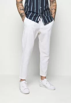 Only & Sons ONSLINUS CROP - Pantalon Classique - Bright White