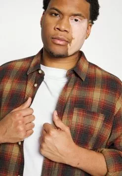 Only & Sons ONSLUCA LIFE TWILL CHECK - Chemise - Kangaroo -Only & Sons Soldes Boutique 77da6b59538344b38d8c304149f0ded5