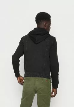 Only & Sons ONSCOIN HOOD TRUCKER - Veste En Jean - Black Denim -Only & Sons Soldes Boutique 7917bc8e4d6e4804abf8edc9feec57c9