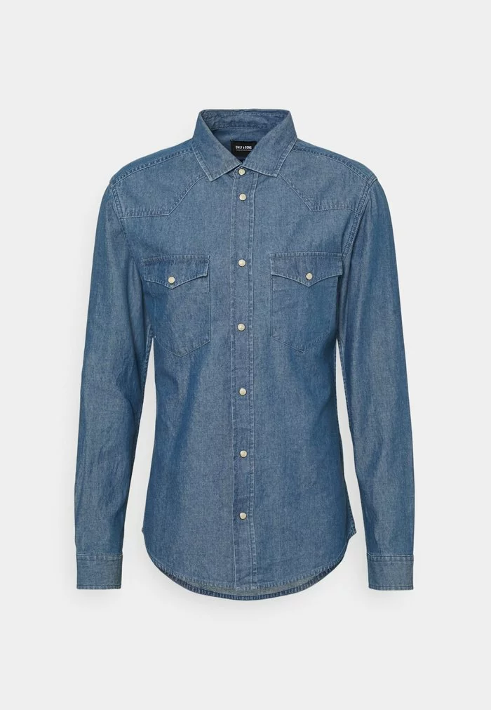Only & Sons ONSSILAS LIFE CHAMBRAY - Chemise - Dark Blue Denim 4 Only & Sons ONSSILAS LIFE CHAMBRAY - Chemise - Dark Blue Denim – Image 4