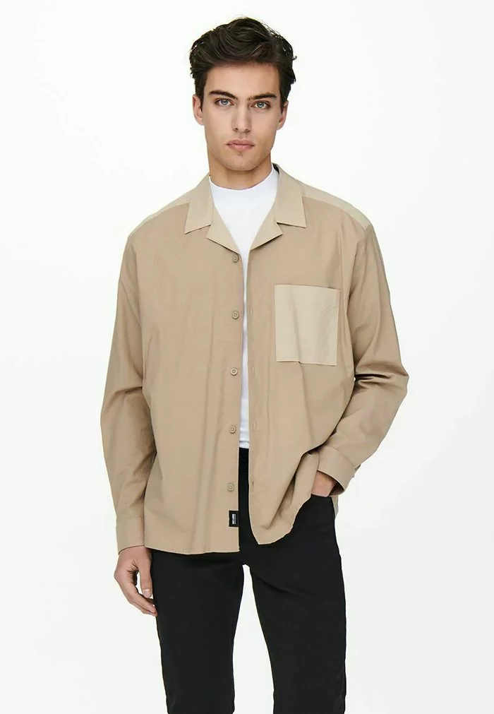 Only & Sons Chemise - Chinchilla 1 Only & Sons Chemise - Chinchilla