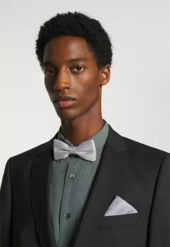 Only & Sons ONSTOBIAS PATTERN BOWTIE SET - Noeud Papillon - Quiet Grey