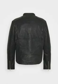 Only & Sons ONSDEAN JACKET - Veste En Cuir - Black -Only & Sons Soldes Boutique 7dd2fd56e14f427ba9b1dad581b28e3a