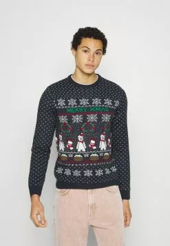 Only & Sons CREW JAQUARD - Pullover - Dark Navy