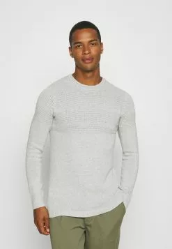 Only & Sons ONSBACE CREW - Pullover - Light Grey Melange