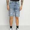 Only & Sons ONSAVI LIFE LOOSE DAMAGE - Short - Blue Denim