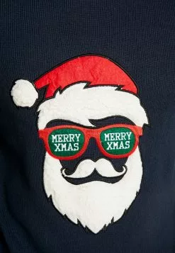 Only & Sons ONSXMAS FUNNY BADGE - Pullover - Blue Nights -Only & Sons Soldes Boutique 839bd3bfaa9b43918e1839f0d5800b69