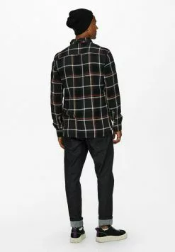 Only & Sons KAROMUSTER - Chemise - Dark Navy -Only & Sons Soldes Boutique 83b5117467d54aa08d873d763c365e70