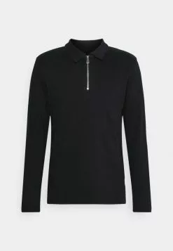 Only & Sons ONSVOLKER LIFE ZIP - Polo - Black -Only & Sons Soldes Boutique 84bba6f589834a27a79580dde891f1e7