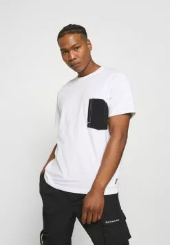 Only & Sons ONSPATRICK SADDLE RAGLAN TEE - T-shirt Imprimé - Bright White