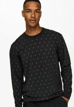 Only & Sons ONSKENNETH LIFE AOP SWEAT NF - Sweatshirt - Dark Navy -Only & Sons Soldes Boutique 8c3d7f9c3c6043e69ee02f6d2aa946a4