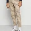 Only & Sons ONSLEOLIFE STRIPE MIX CROP - Pantalon Classique - Chinchilla
