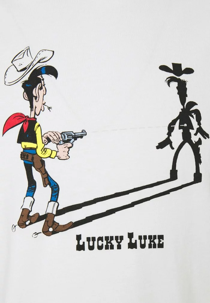 Only & Sons ONSLUCKY LUKE LIFE REG TEE - T-shirt Imprimé - Star White 3 Only & Sons ONSLUCKY LUKE LIFE REG TEE - T-shirt Imprimé - Star White – Image 3