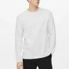 Only & Sons T-shirt à Manches Longues - Bright White