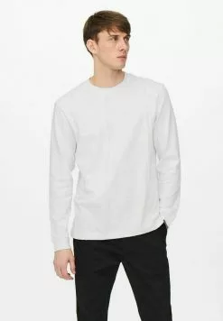 Only & Sons T-shirt à Manches Longues - Bright White