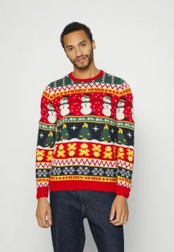 Only & Sons ONSX-MAS MULTI JAQUARD - Pullover - Pompeian Red