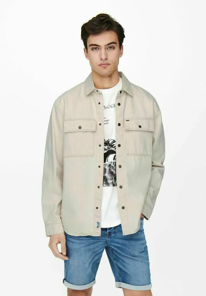 Only & Sons Chemise - Ecru 1 Only & Sons Chemise - Ecru