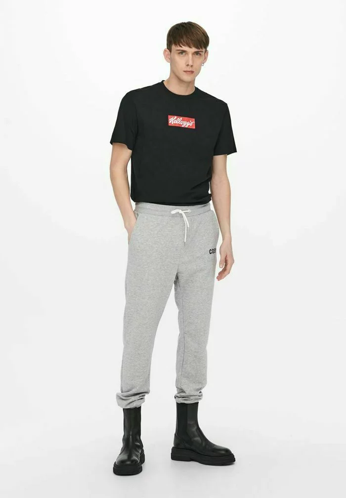 Only & Sons Pantalon De Survêtement - Light Grey Melange 2 Only & Sons Pantalon De Survêtement - Light Grey Melange – Image 2